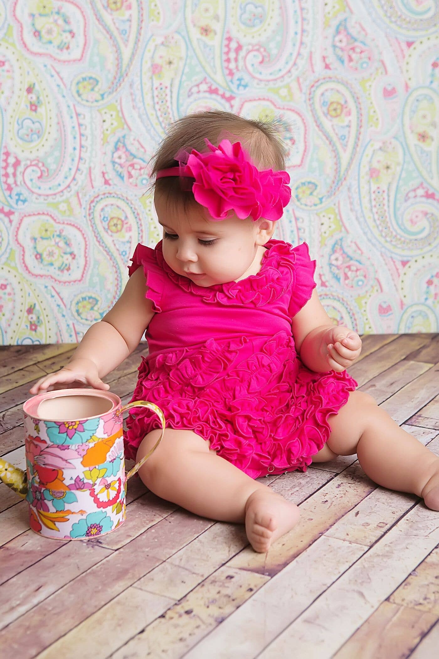 Lemon Loves Lime - Wholesale Fashion Headband - Baby - LAYETTE BASIC-Cabaret Rose Headband1