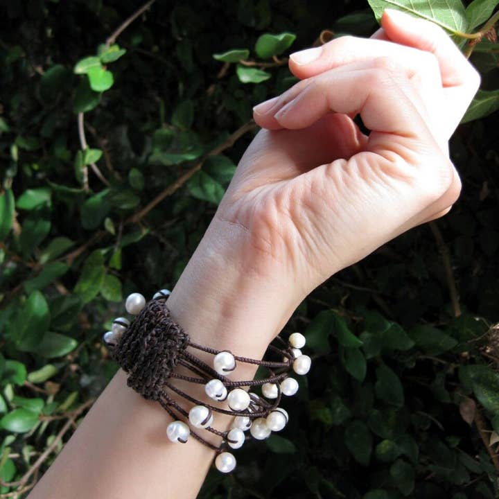 Lumily – wholesale Cuff bracelet – Cuff Pearl Handmade Bracelet - Thailand3