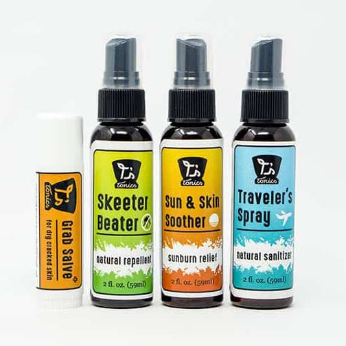 Ensemble d'entretien de voyage naturel pour la vente par t's tonics