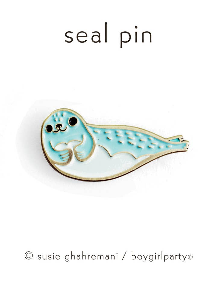 Sceau émail épingle - Bijoux d'animaux de l'océan par boygirlparty pour la vente par Boygirlparty