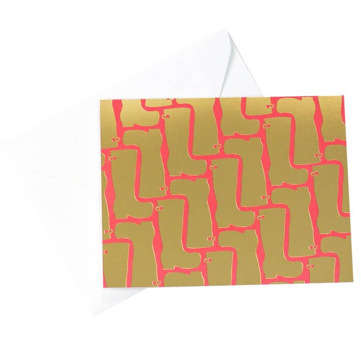 Lot de 8 cartes de bottes pour la vente par Reyn Paper Co