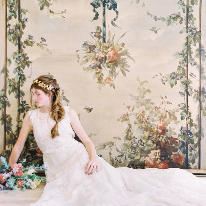 Acute Designs - Wholesale Tiara - Women's - Gold Daffodil Flower Bridal Crown3