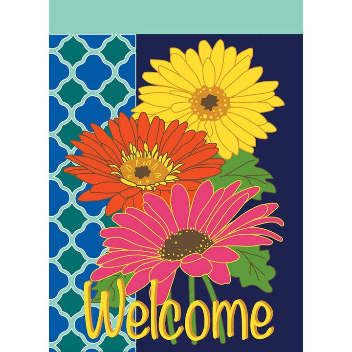 House Flag Gerber Daisies - Welcome for wholesale by Magnolia