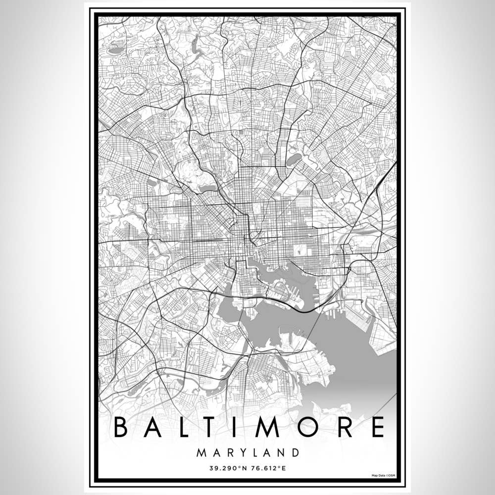 JACE.design - Wholesale Art Print - Baltimore MD Map Print Classic1