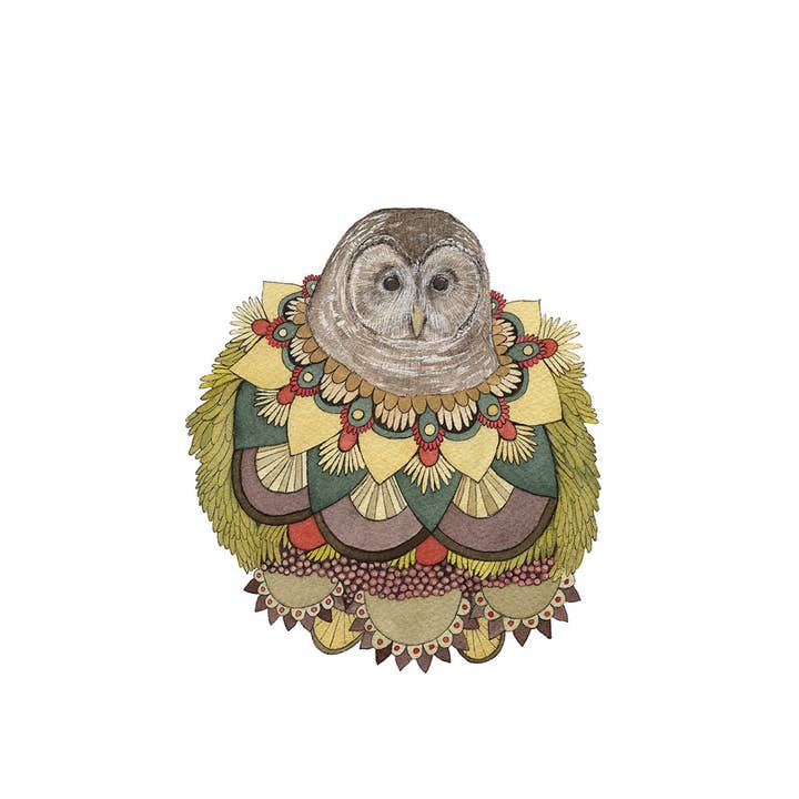 Polanshek of the Hills - Wholesale Art Print - 5"x 7" Owl Print - Collector