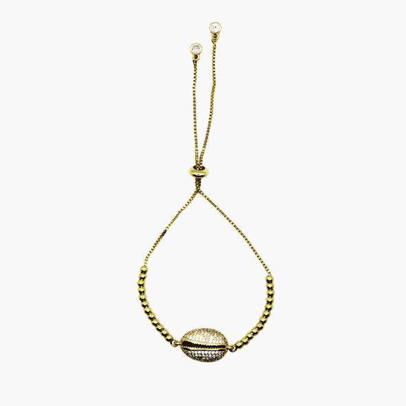 Pulseira de concha de corrente dourada por atacado de Mia Accessories