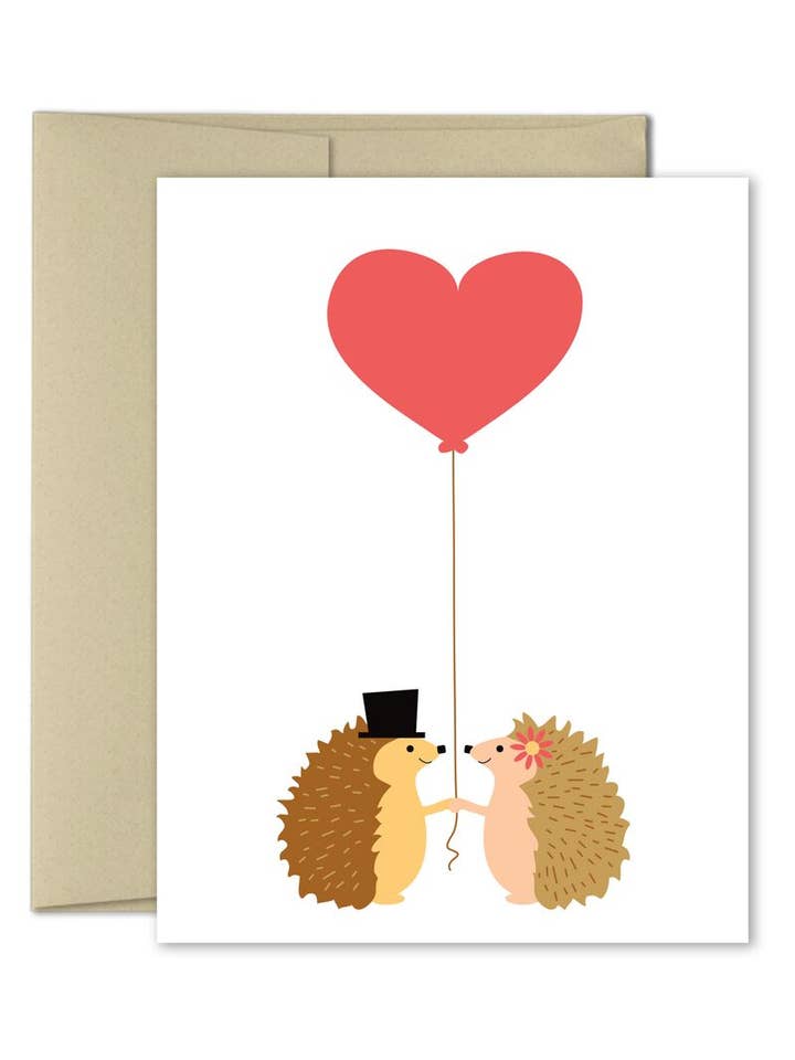 Hedgehog Love Greeting Card for wholesale by The Imagination Spot