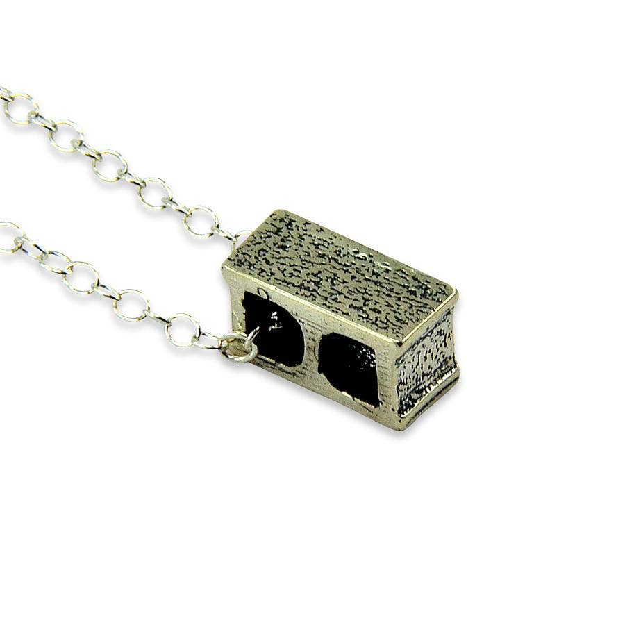 Moon Raven Designs - Wholesale Pendant/Charm Necklace - Cinder Block Necklace - Sterling Silver0