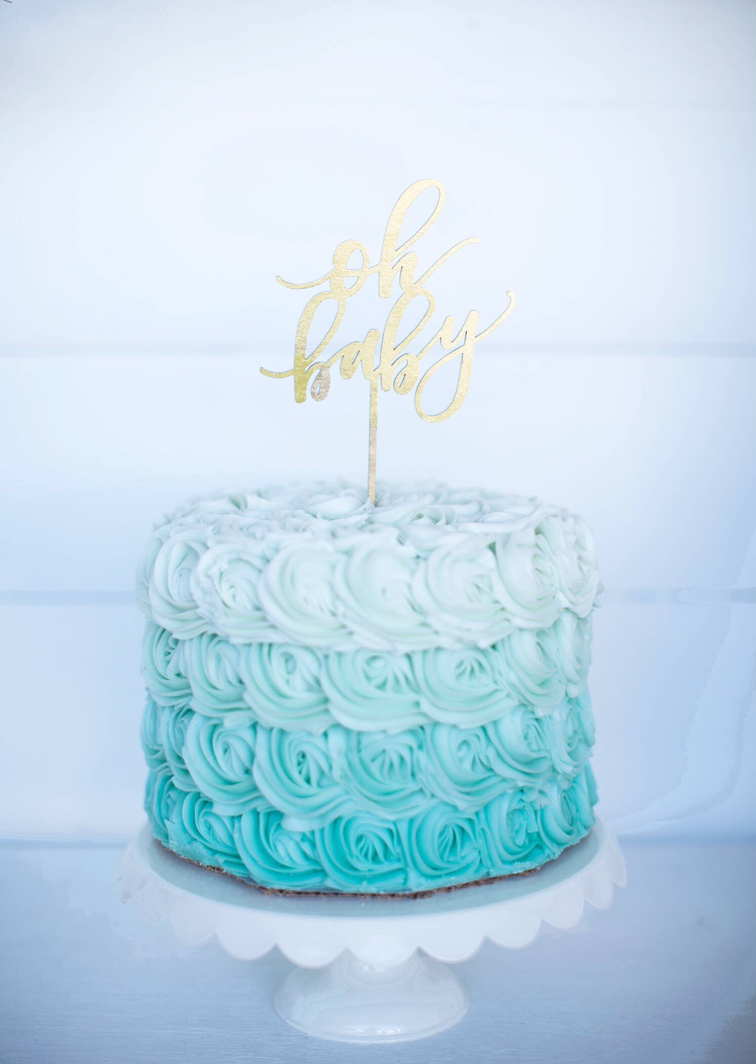 Worthwrite Goods - Wholesale Cake/Cupcake Topper - Oh Baby Cake Topper - Gold1