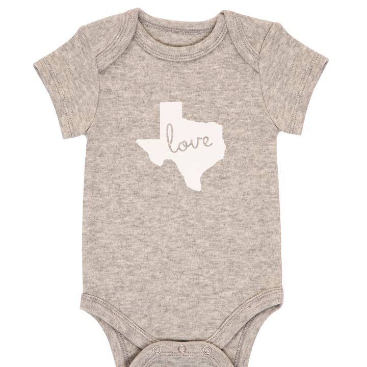 SALE Large Cotton Gray Texas Onesie for wholesale by Totalee Gift