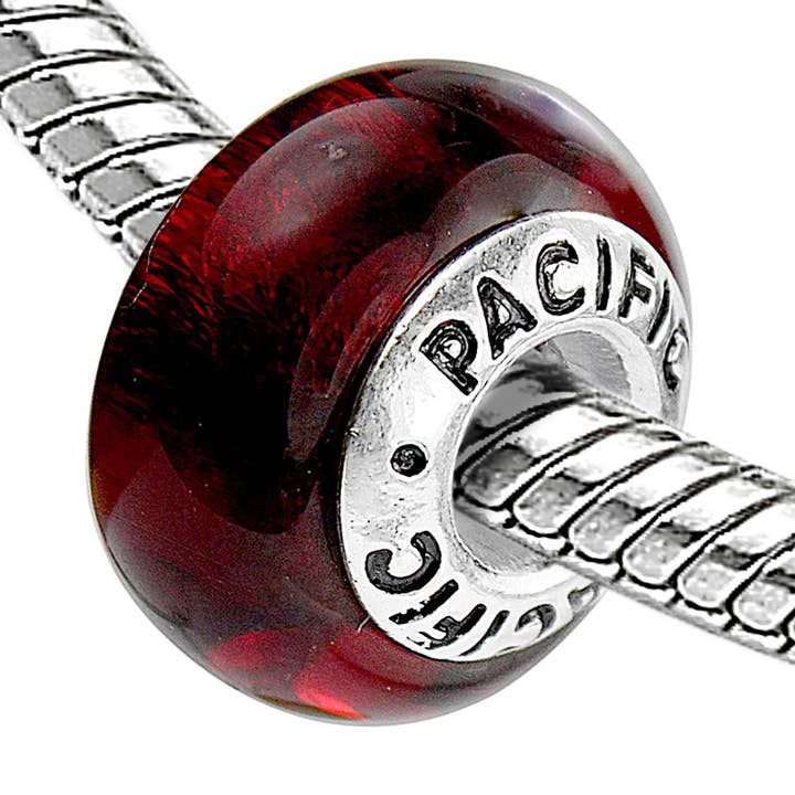 West Coast Jewelry - Wholesale Beads - Silver Murano Glass Bead - Bungle Jungle1