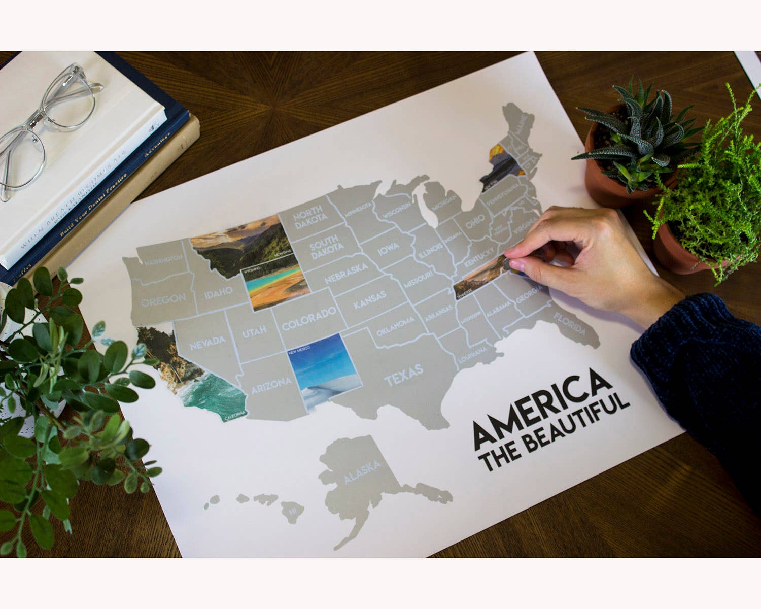 Cascadia Modern - Vendita all'ingrosso Poster - Empire - Poster da graffiare, motivo: America The Beautiful5