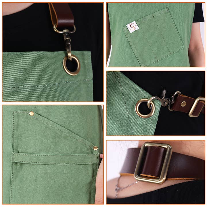 Chef's Satchel – wholesale Apron – Handmade Basil apron1