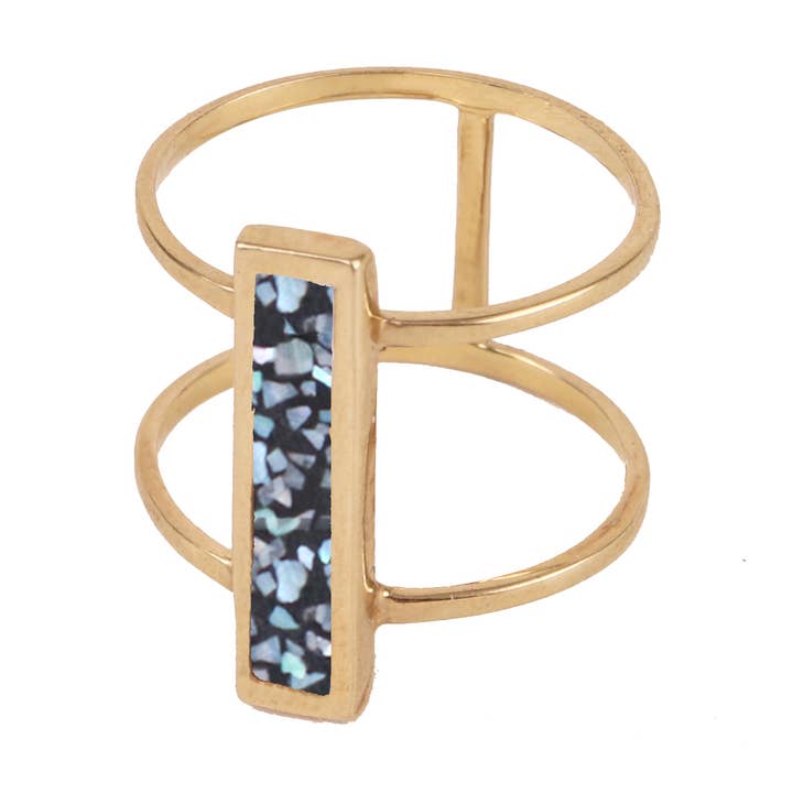 Mässing Svart Mod Ring för wholesale av Marionwild Jewelry