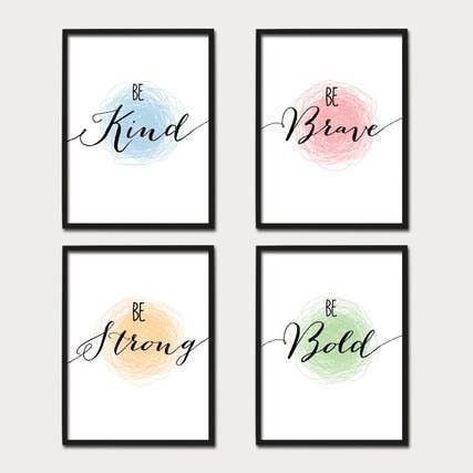 11” x 14” Four - Piece BE Art Print Set for wholesale by The National Anthem