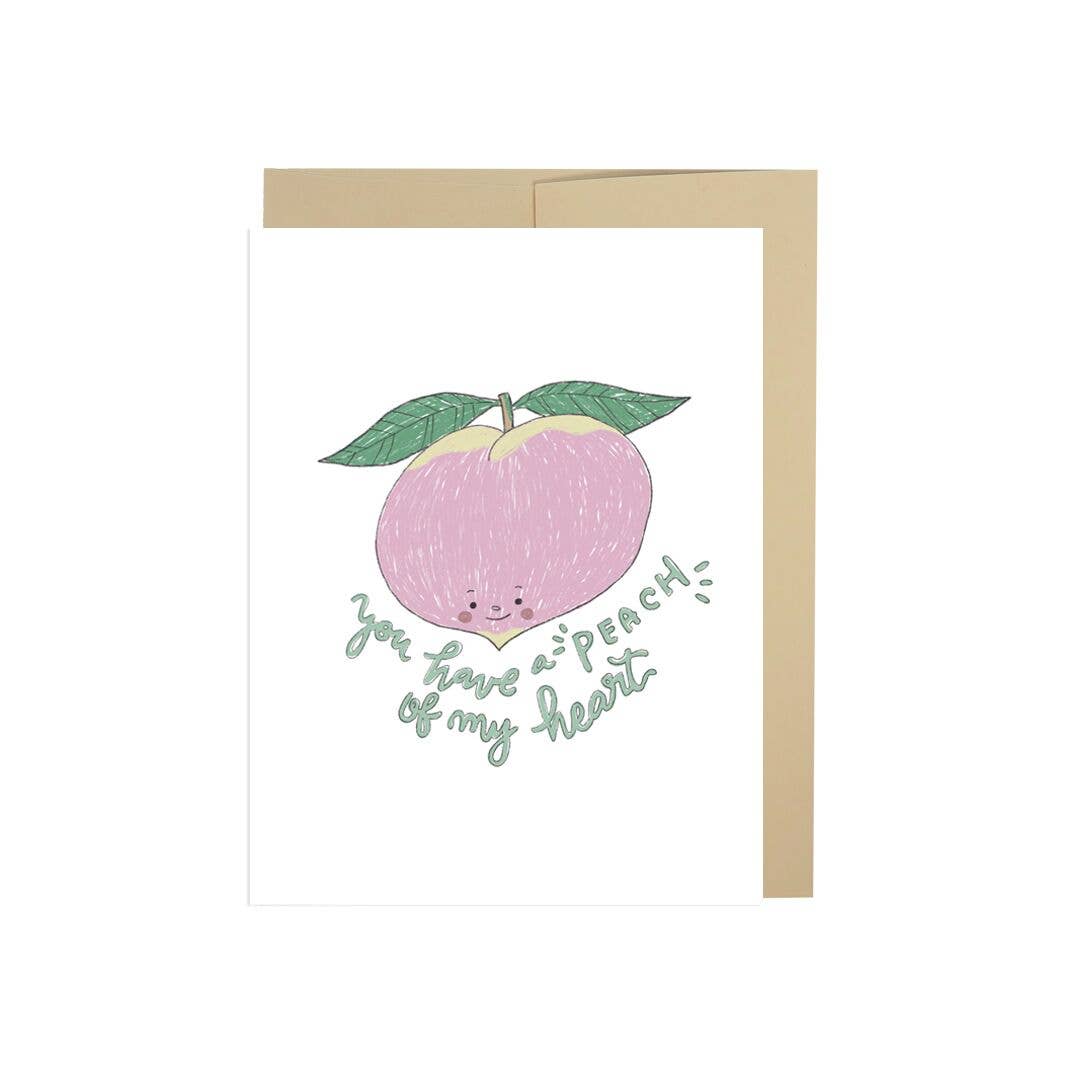 New Moon Paper Goods - Wholesale Love Card - Have A Peach Of My Heart Card0