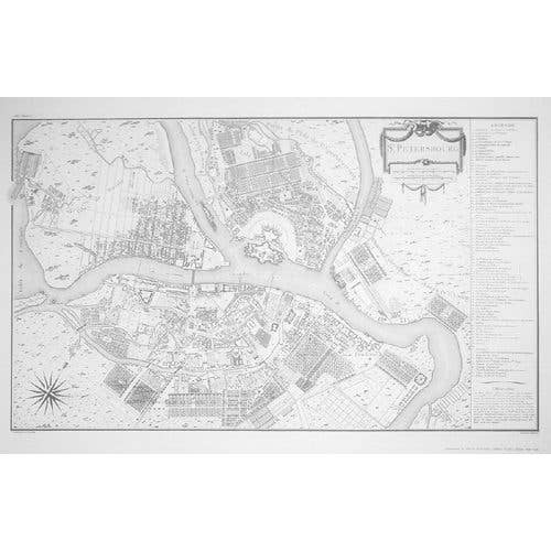 São Petersburgo, Rússia em 1753 por atacado de Historic Urban Plans, Inc.