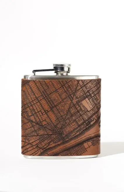 Tactile Craftworks - Wholesale Flask - Detroit Map Flask0