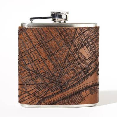 Tactile Craftworks - Wholesale Flask - Detroit Map Flask0
