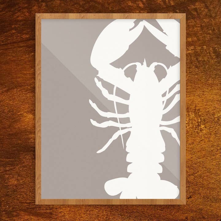 11'' x 14'' Lobster Silhouette Print for wholesale by Fridgedoor