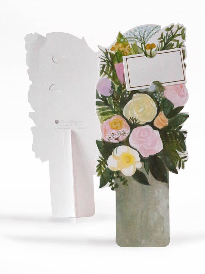 Pewter Vase Florever Single Card for wholesale by Thimblepress