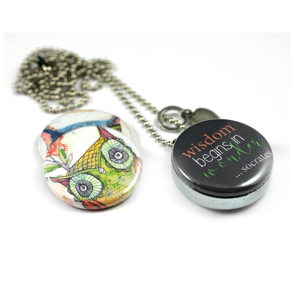 Polarity - Wholesale Locket Necklace - Owl Locket Necklace1