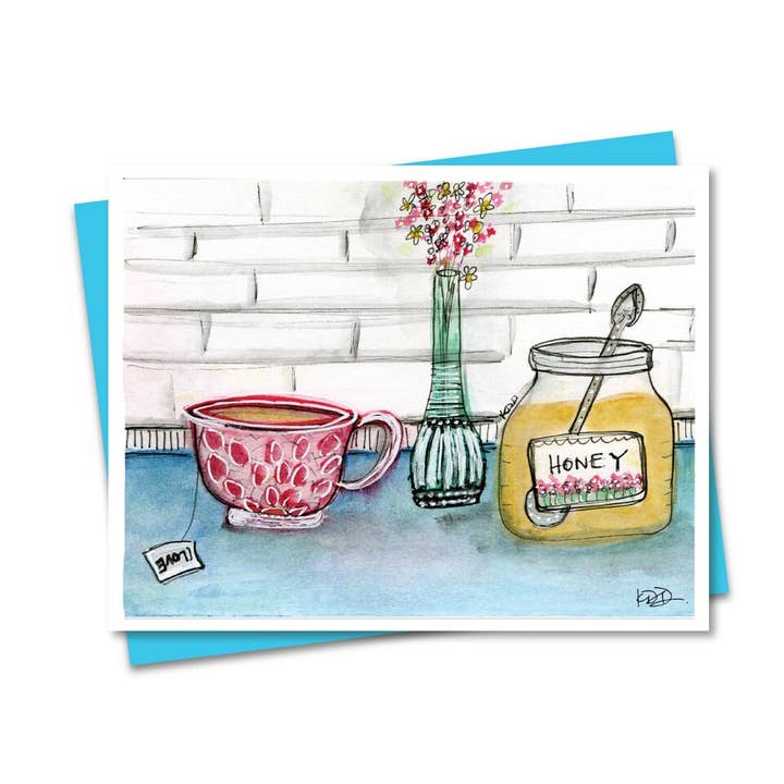 Love and Honey Notecard for wholesale by Wholesome Soul