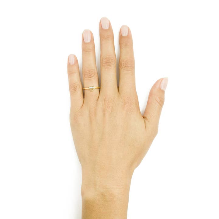 Katie Dean - Wholesale Multi-Stone Ring - 18K Gold Plated Love Triangle Ring2