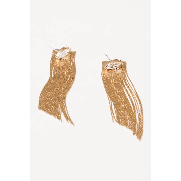 Janna Conner - Wholesale Tassel earrings - Crystal Marquis Fringe Earrings - 18k Gold Plating1