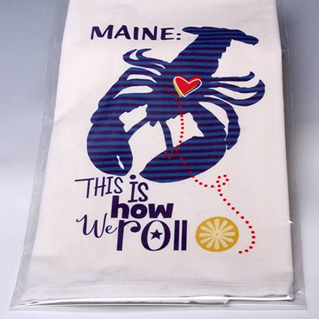 Liane Fried Studio - Wholesale Tea Towel - Whimsical Maine Towel0