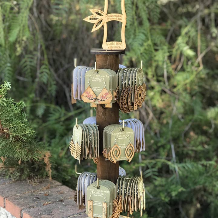 Bamboo Rack Only for wholesale by Green Tree Jewelry