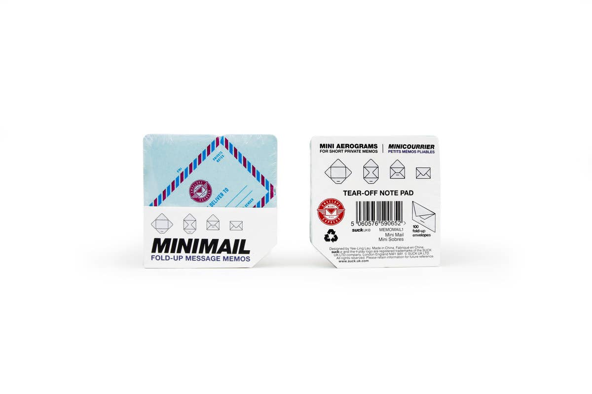 SUCK UK Ltd - USA - Wholesale Stationery/Notecard Set - Mini Mail Foldable Notes1
