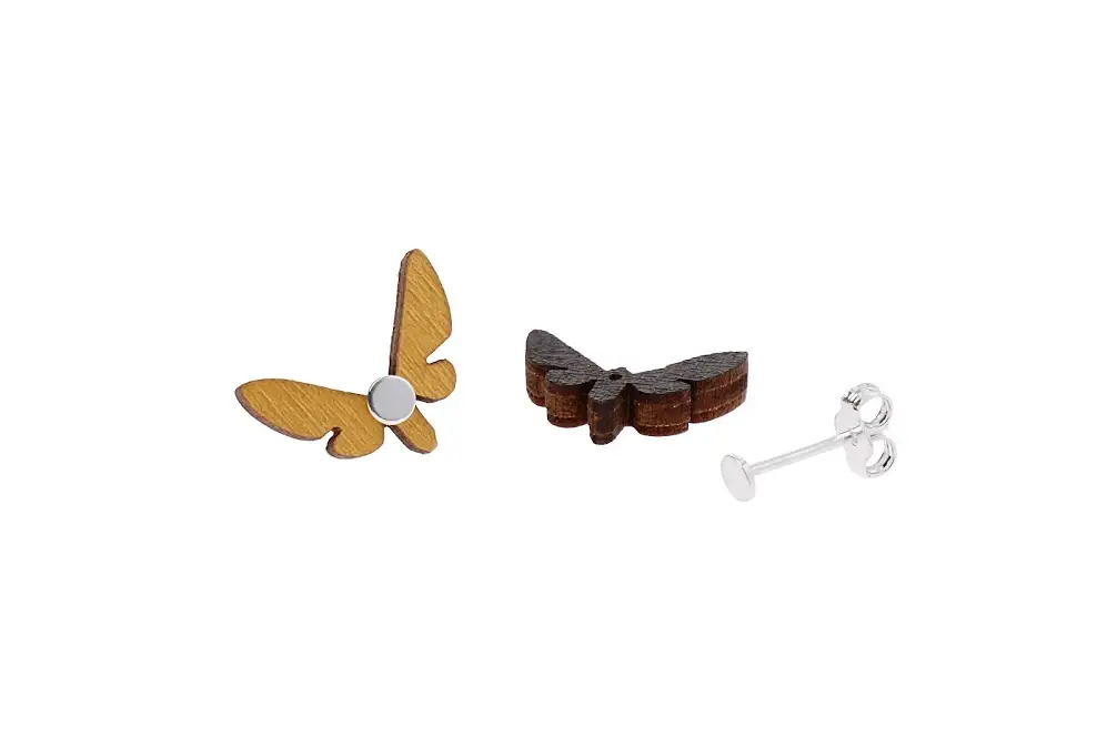 KUMA Design OÜ - Wholesale Stud/Post Earrings - Butterfly Effect  Black-Gold Earrings1
