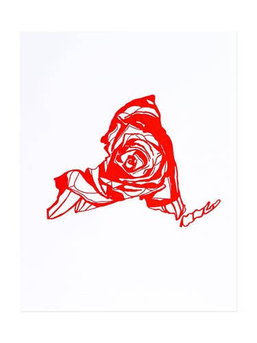 Estampado de rosas de Nueva York para venta al por mayor de Thimblepress