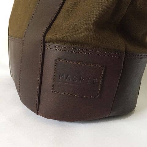 Leather and Canvas Tote Bag for wholesale by Magpie Dry Goods