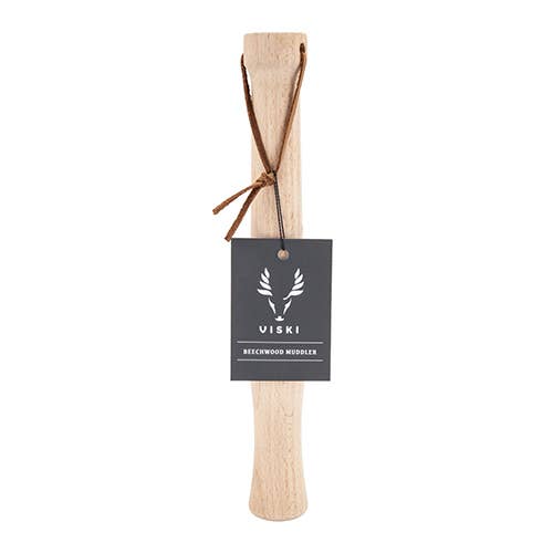 Viski - Wholesale Muddler - Viski Professional Beechwood Muddler w/ Hanging Strap