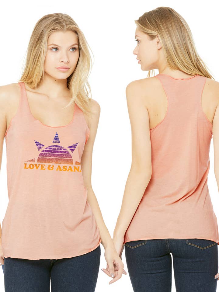 Sun Salutations Long Tank for wholesale by Love & Asana