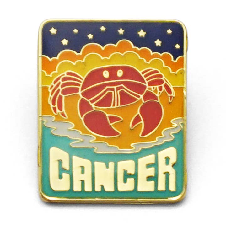Broche en émail Cancer pour la vente par Lucky Horse Press