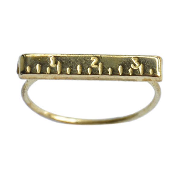 Ruler Handmade Brass Ring for wholesale by Butter Brass by Vittrock