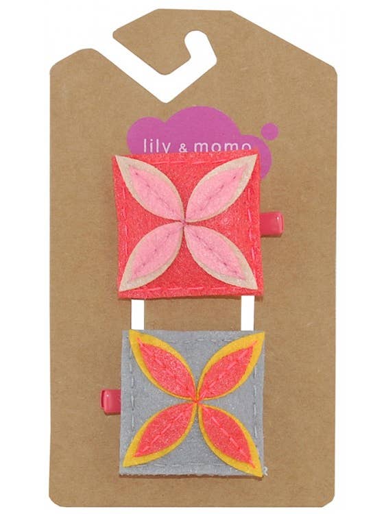 Be Square Hair Clips- Multi for wholesale by Lily and Momo