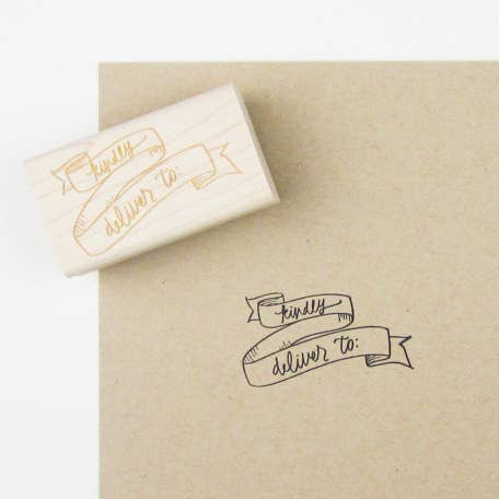 Paper Sushi - Wholesale Rubber/Decorative Stamp - Kindly Deliver To Banner Rubber Stamp