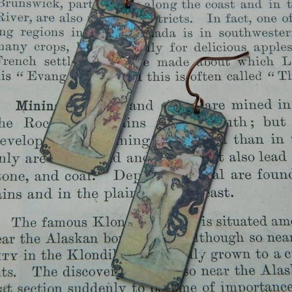 Mucha Earrings for wholesale by Sarah Wood Studio