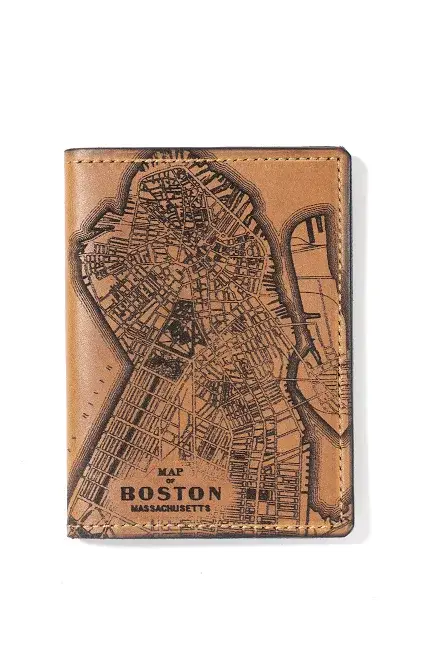 Tactile Craftworks - Wholesale Passport Case - Unisex - Boston Map Passport Wallet0