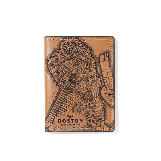 Tactile Craftworks - Wholesale Passport Case - Unisex - Boston Map Passport Wallet