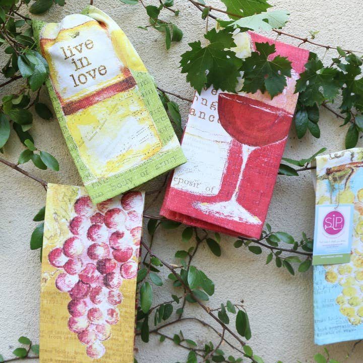 SIP - Vendita all'ingrosso Strofinacci - Asciugamano da cucina «Wine Series Green»4