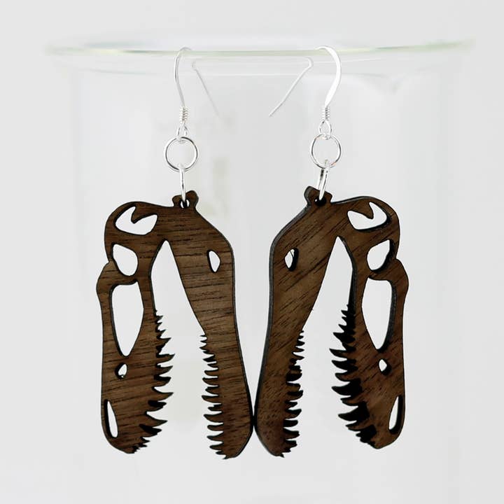 Boucles d'oreilles Tyrannosaure Rex Dinosaure pour la vente par Sorcery Science