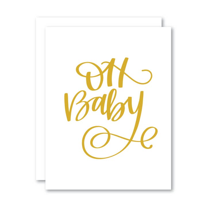 Oh Baby / Card for wholesale by Stevie + Bean Paperie
