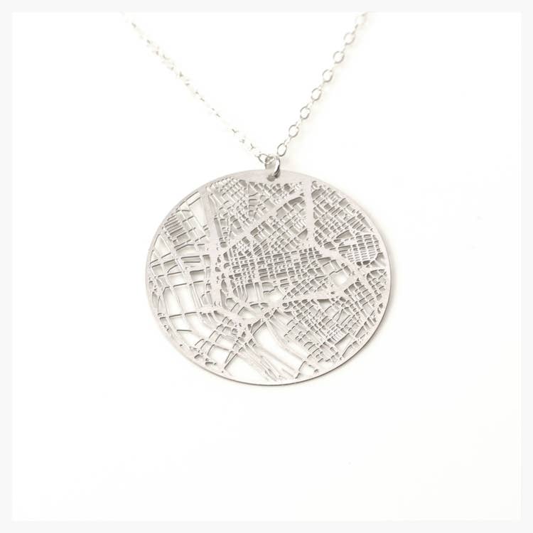 Aminimal - Wholesale Pendant/Charm Necklace - Dog Tag Dallas - Silver0