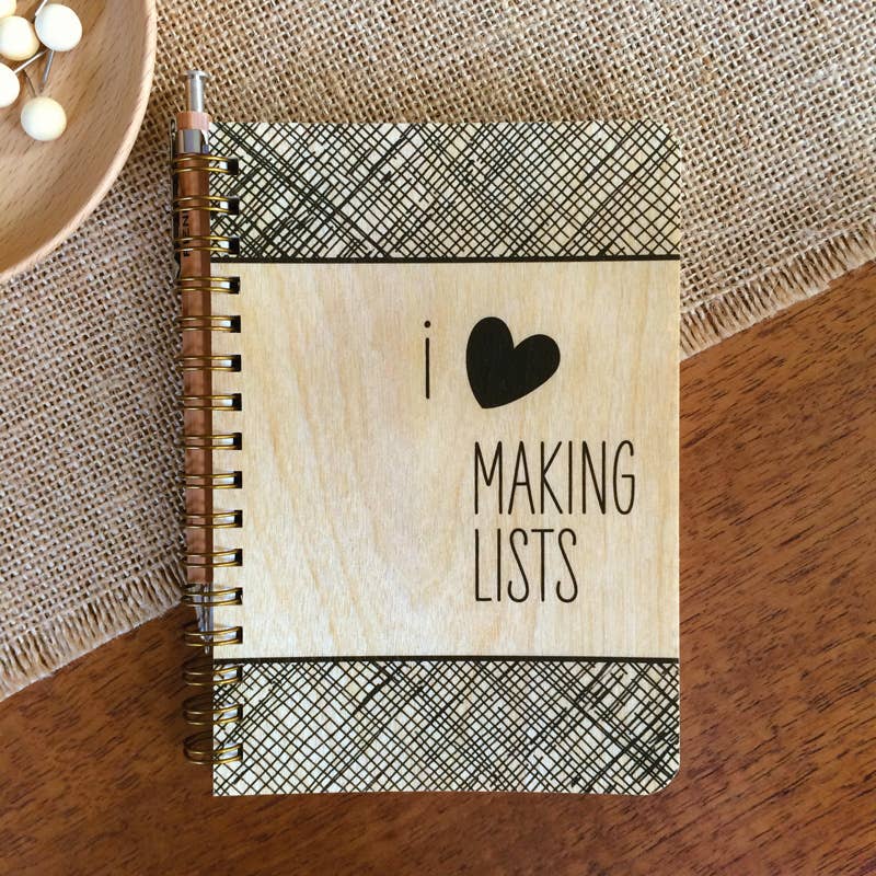 Night Owl Paper Goods - Vente Cahiers - Carnet en bois Making Lists2
