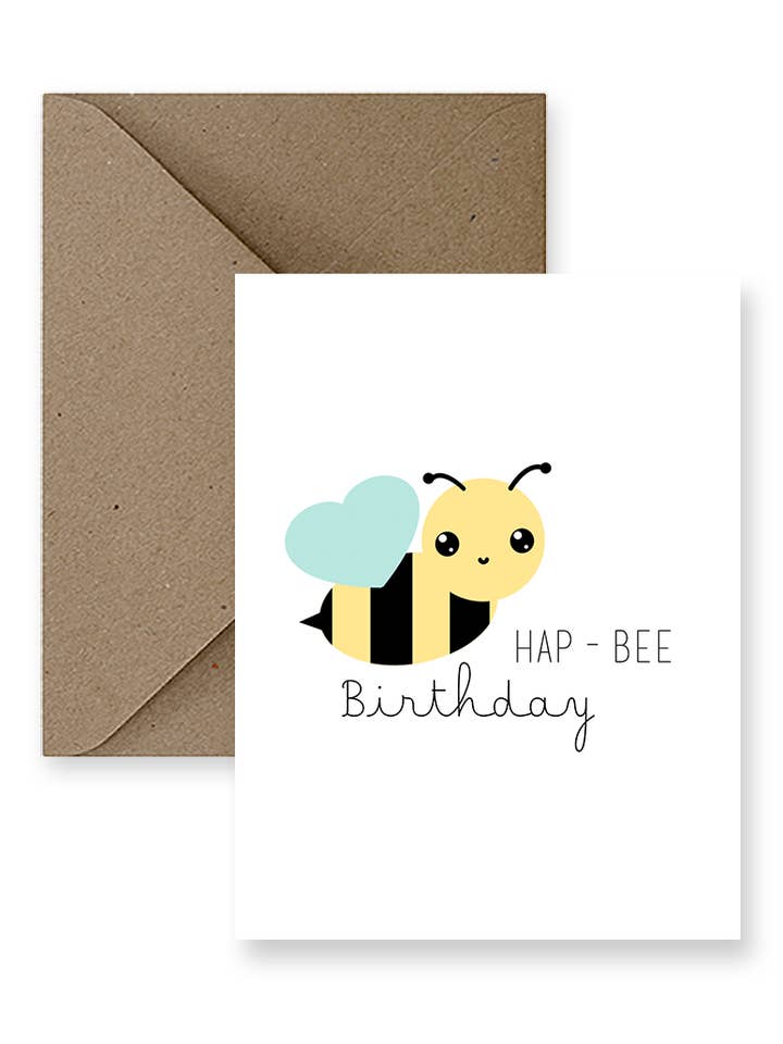 Carte d'anniversaire HAP-abeille pour la vente par IMPAPER